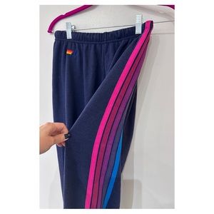 Aviator Nation Blue 5 Stripe sweatpants NEW Size Small